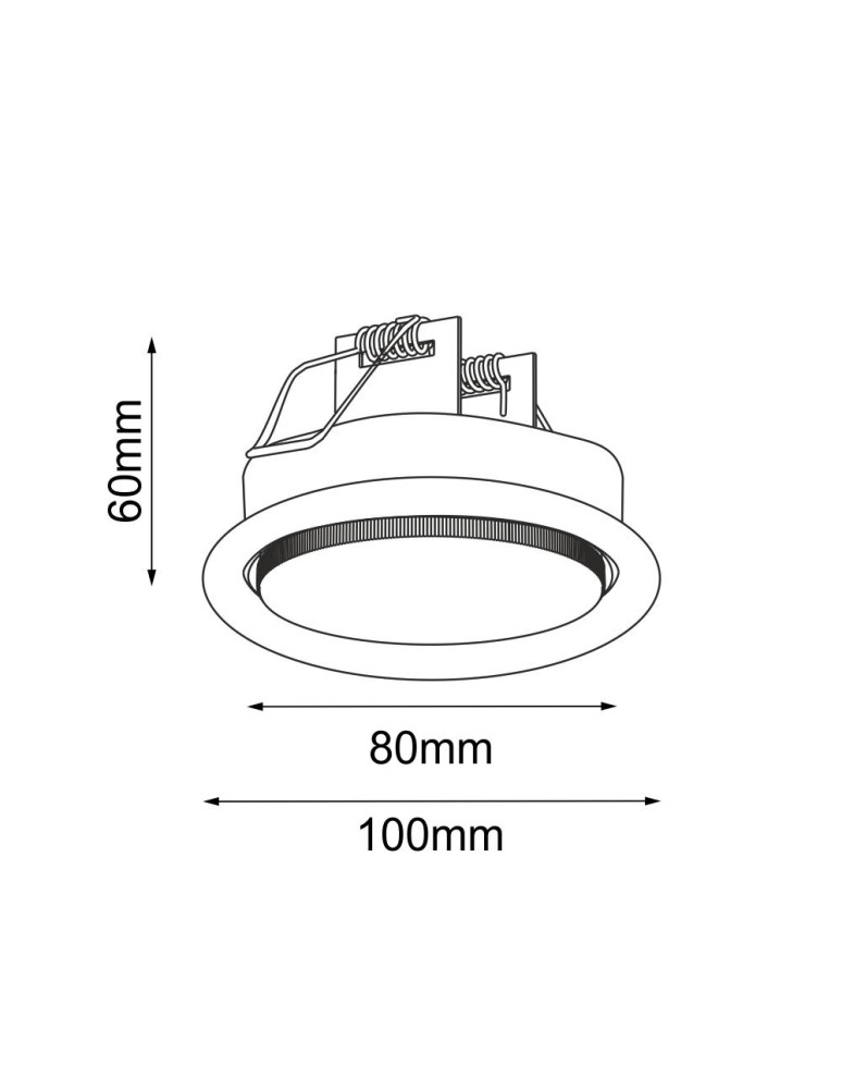 Round flush-mounted lamps - Brosline Drop-in Lamp - Black 3028 - product kolory-swiatla.pl 2