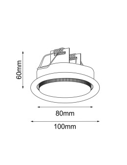 Brosline Lampa wpuszczana Drop in - Czarna 3028 - produkt 2