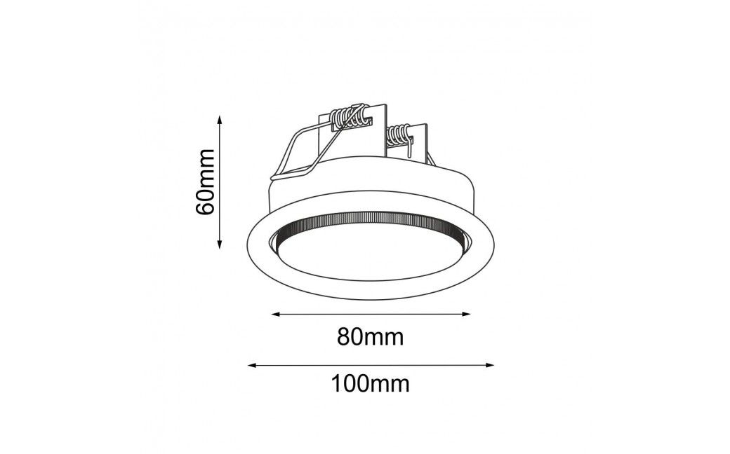 Brosline Lampa wpuszczana Drop in - Czarna 3028
