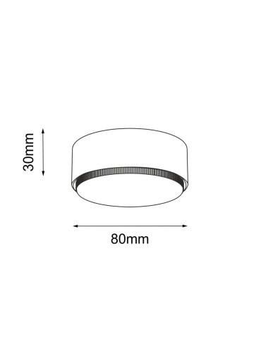 Brosline Plafon Drop - Czarny (30 mm) 1260 - produkt 2