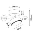 Spotlight ceiling lamps - Brosline Spotlight Drop move - Black 2290 - product 2