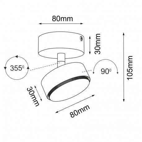 Brosline Reflektor Drop move - Biały 2291