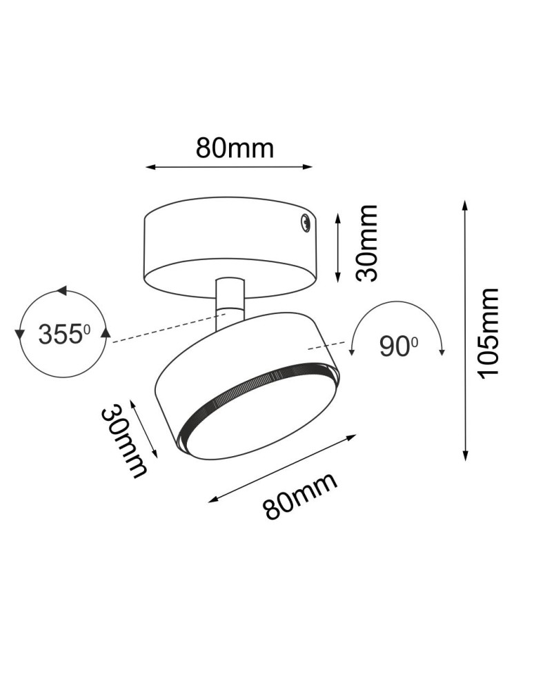 Spotlight ceiling lamps - Brosline Spotlight Drop move - White 2291 - product kolory-swiatla.pl 2