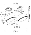 Recessed ceiling spotlights - Brosline Drop in 2 recessed lamp - White 3276 - product 2