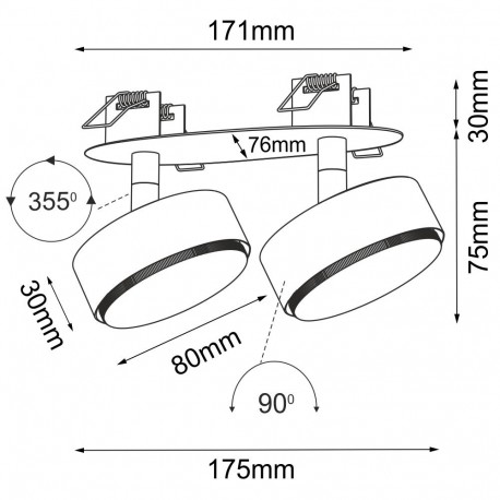 Brosline Lampa wpuszczana Drop in 2 - Biała 3276