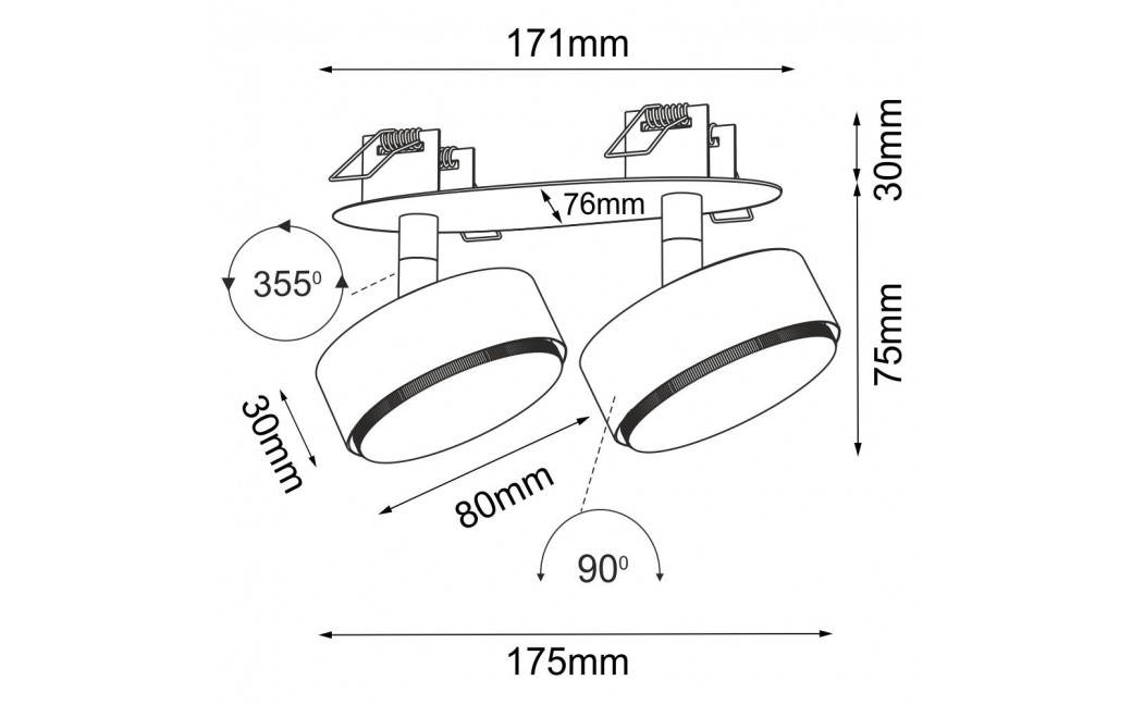 Brosline Lampa wpuszczana Drop in 2 - Biała 3276