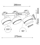Recessed ceiling spotlights - Brosline Drop in 3 recessed lamp - Black 3262 - product 2