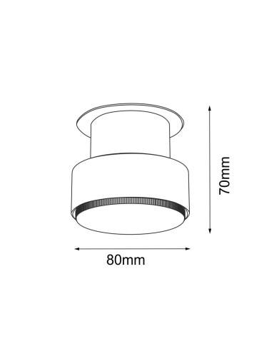 Brosline Plafond Etna 1 - Black (70 mm) 1265 - product 2