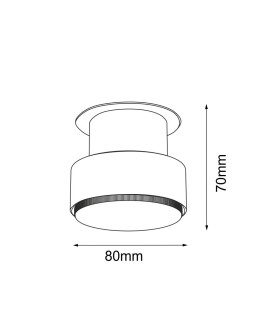 Brosline Plafon Etna 1 - Czarny (70 mm) 1265 - produkt 2