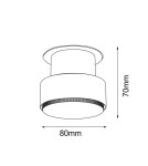 Ceiling luminaires for replaceable light source - Brosline Plafond Etna 1 - White (70 mm) 1266 - product 2