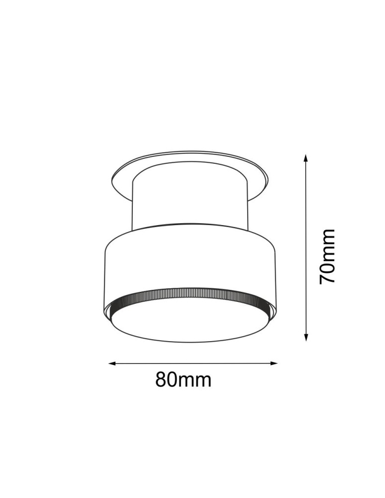 Ceiling luminaires for replaceable light source - Brosline Plafond Etna 1 - White (70 mm) 1266 - product kolory-swiatla.pl 2