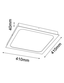 Brosline Plafond Hika - Black (410x410 mm) 3000K 1052 - product 2