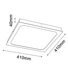 Square plafonds - Brosline Plafond Hika - White (410x410 mm) 3000K 1054 - product 2