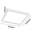 Square plafonds - Brosline Plafond Hika - Black (610x610 mm) 3000K 1056 - product 2