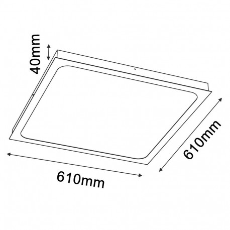 Brosline Plafon Hika - Biały (610x610 mm) 4000K 1059