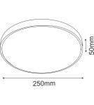 LED Plafonds - Brosline Plafond Ika 25 - White-Black IP54 3000K 1060 - product 2
