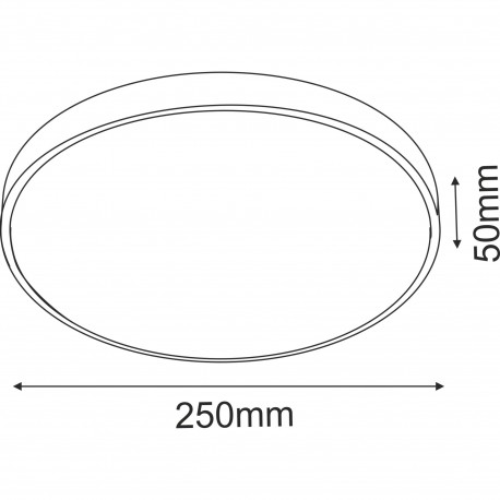 Brosline Plafon Ika 25 - Biały-czarny IP54 3000K 1060