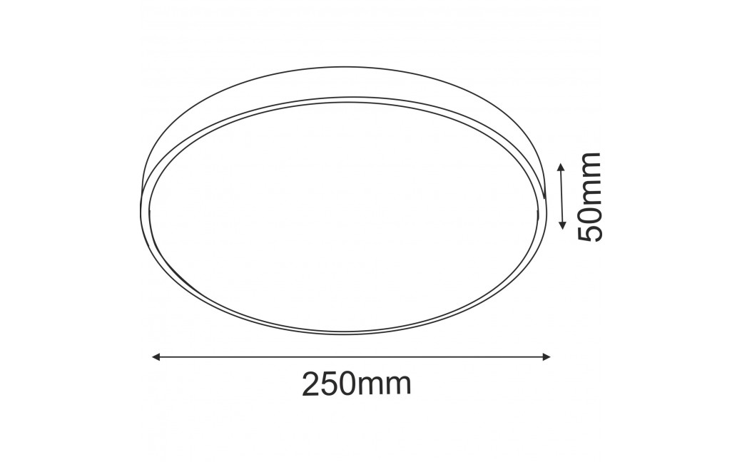 Brosline Plafon Ika 25 - Biały-czarny IP54 3000K 1060