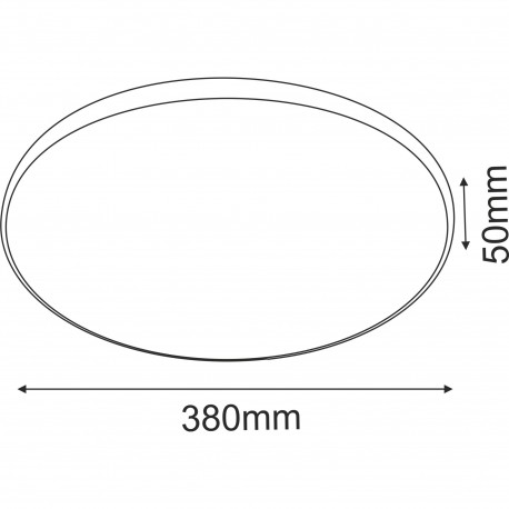 Brosline Plafon Ika 38 - Biały-czarny IP54 3000K 1064