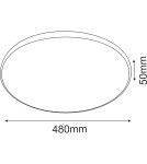 LED Plafonds - Brosline Plafond Ika 48 - White-Black IP54 3000K 1066 - product 2