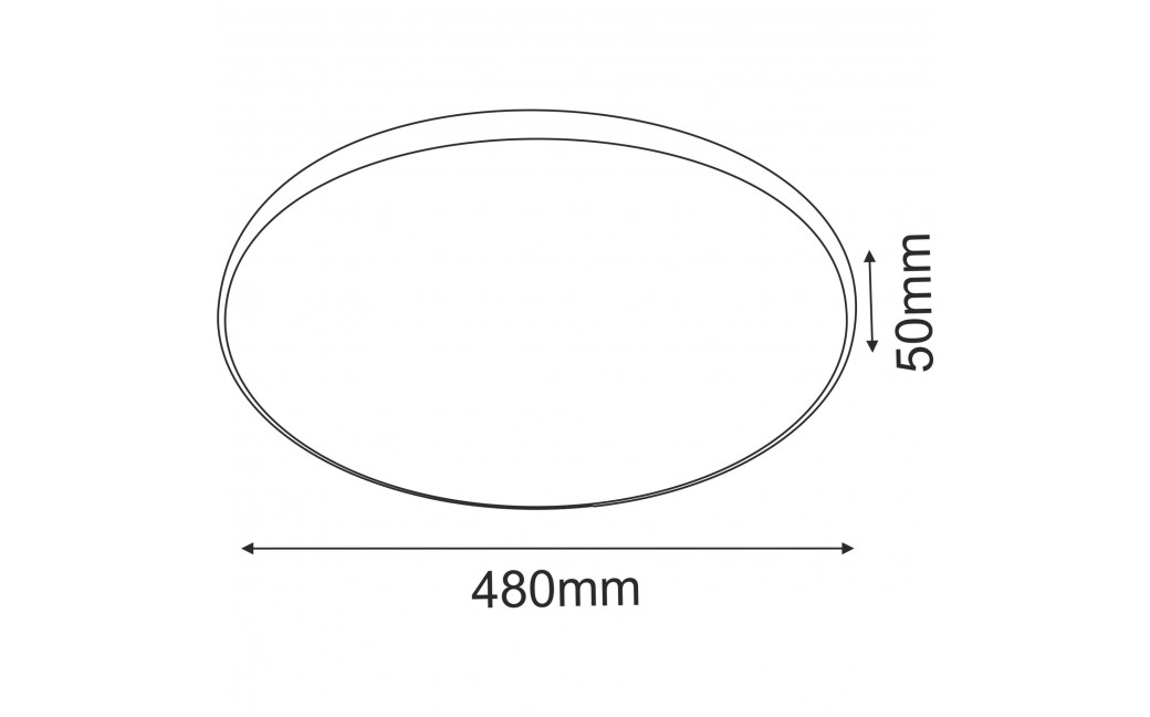 Brosline Plafon Ika 48 - Biały-czarny IP54 3000K 1066