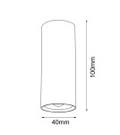 Round ceiling luminaires - Brosline Plafond Point 40 - Black (100 mm) 1250 - product 2