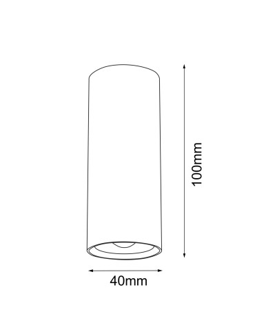 Brosline Plafond Point 40 - Black (100 mm) 1250 - product 2