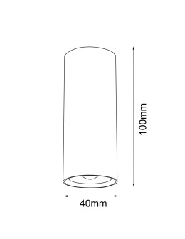Brosline Plafond Point 40 - Black (100 mm) 1250 - product 2