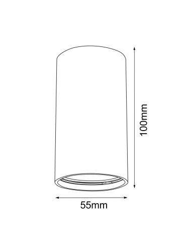 Brosline Plafon Point 55 - Czarny (100 mm) 1252 - produkt 2