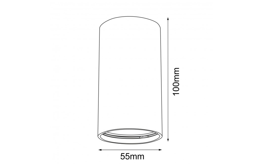 Brosline Plafon Point 55 - Czarny (100 mm) 1252