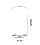 Round ceiling luminaires - Brosline Plafond Point 55 - White (100 mm) 1253 - product 2