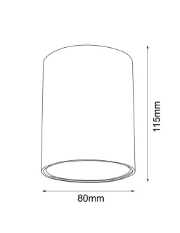 Brosline Plafond Point dif 80 - Black (115 mm) 1254 - product 2