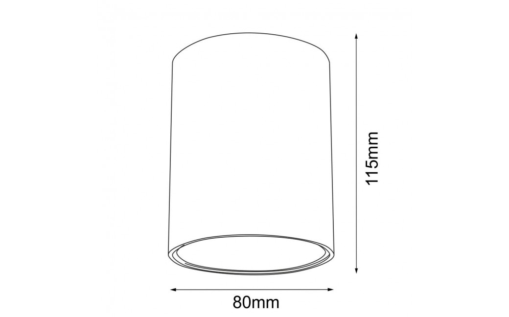 Brosline Plafon Point dif 80 - Czarny (115 mm) 1254