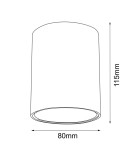 Round ceiling luminaires - Brosline Plafond Point dif 80 - White (115 mm) 1255 - product 2