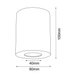 Round ceiling luminaires - Brosline Plafond Point H 80 - White IP44 (100 mm) 1257 - product 2