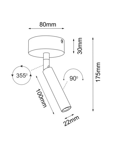 Brosline Spotlight Point 22 move - Black 2281 - product 2