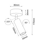 Spotlight ceiling lamps - Brosline Spotlight Point 40 move - Black 2284 - product 2