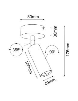 Brosline Spotlight Point 40 move - Black 2284 - product 2