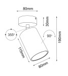 Spotlight ceiling lamps - Brosline Spotlight Point dif 80 move - White 2289 - product 2