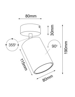 Brosline Spotlight Point dif 80 move - White 2289 - product 2