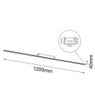 LED ceiling lamps - Brosline Plafond Slim C - White (1200 mm) 3000K 1291 - product 2