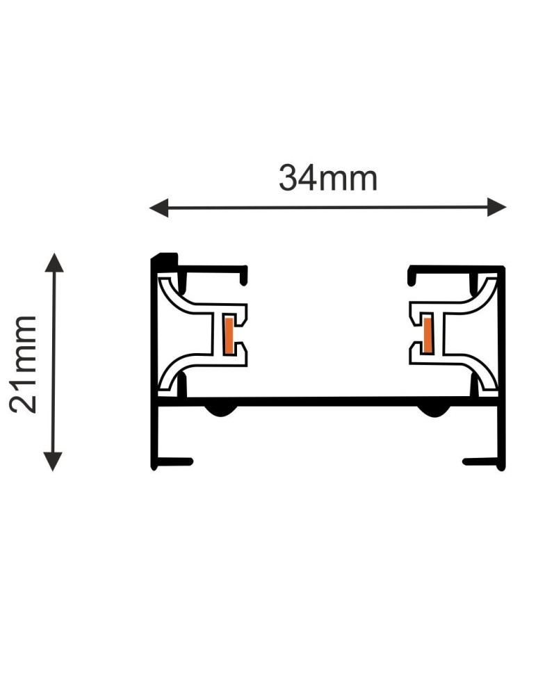 1 phase buses - Brosline Surface-mounted busbar 1F 230V - Black (1900 mm) 6300 - product kolory-swiatla.pl 2