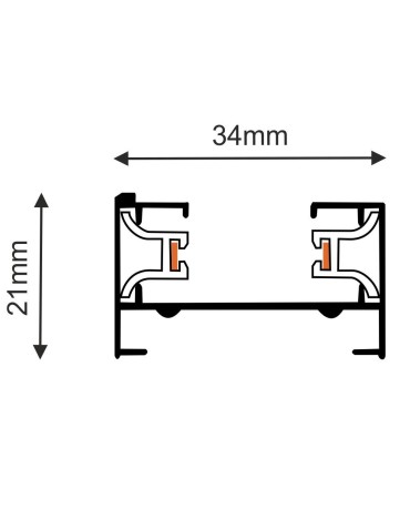 Brosline Surface-mounted busbar 1F 230V - White (1900 mm) 6301 - product 2