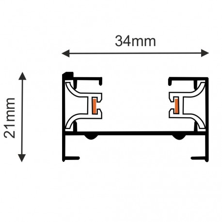 Brosline Szynoprzewód natynkowy 1F 230V - Biały (1900 mm) 6301