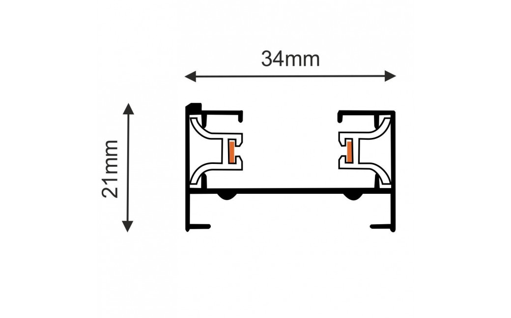 Brosline Szynoprzewód natynkowy 1F 230V - Czarny (900 mm) 6302