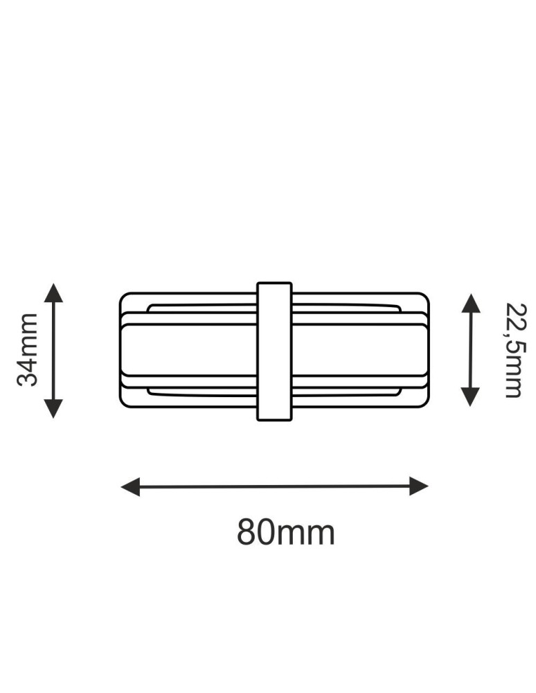 Accessories for 1 phase busbars - Brosline 1F 230V surface-mounted straight busbar switch - Black 6304 - product kolory-swiatla.pl 2