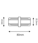 Accessories for 1 phase busbars - Brosline Surface-mounted straight busbar switch 1F 230V - White 6305 - product 2