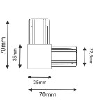 Accessories for 1 phase busbars - Brosline Surface-mounted rail L switch 1F 230V - White 6307 - product 2