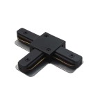 Accessories for 1 phase busbars - Brosline Surface-mounted rail T-connector 1F 230V - Black 6308 - product 1