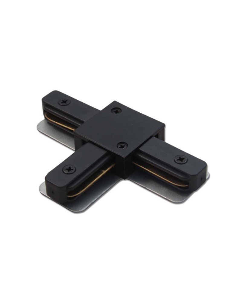 Accessories for 1 phase busbars - Brosline Surface-mounted rail T-connector 1F 230V - Black 6308 - product kolory-swiatla.pl 1